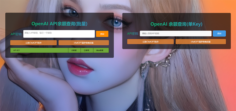 ChatGPT在线查询余额小工具源码-彤彤源码网